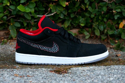 Air Jordan 1 Phat Low / Staronová colorway Black Elephant