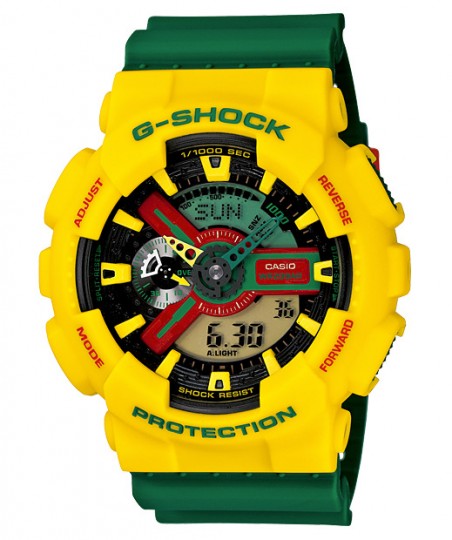 G-Shock kolekce Rastafarian / Výrazná ozdoba zápěstí (http://www.stylehunter.cz)