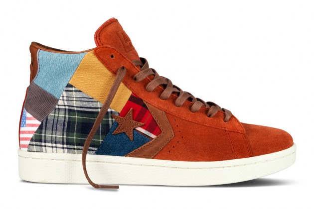 Stüssy NYC for Converse First String Pro Leather / Kotníky pokryté patchworkem (http://www.stylehunter.cz)